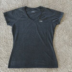 Under Armour Women's Dark Gray V-Neck Top